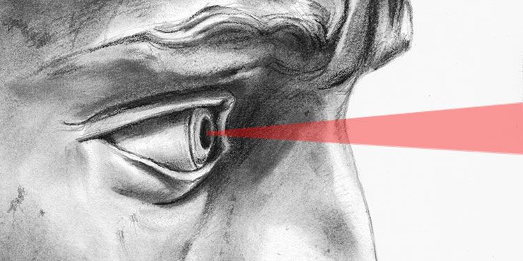 un œil regardant profondément quelque chose