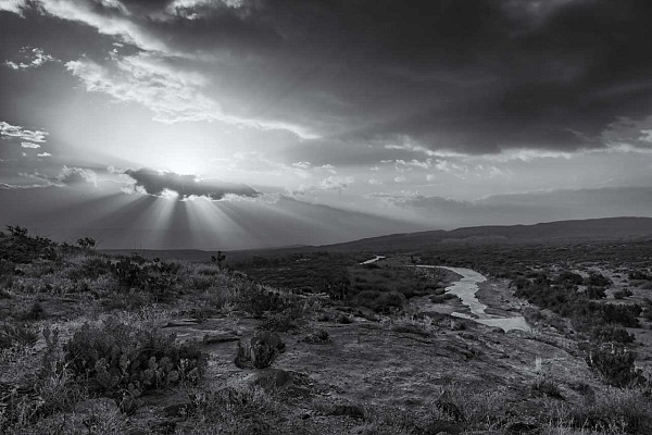 Paysage en noir et blanc