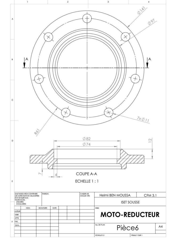 un dessin de définition